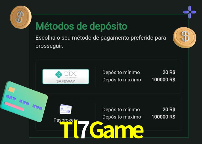 O cassino Tl7Game oferece uma grande variedade de métodos de pagamento